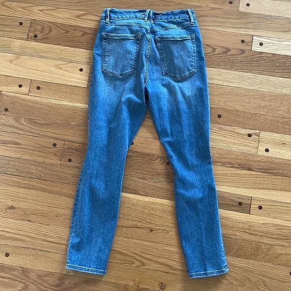 Good American Good Legs Distressed Ankle Skinny Jeans Denim Blue752 Women 8 29 - Picture 5 of 7